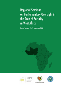 Regional Seminar on Parliamentary Oversight in the Area of Security in West Africa