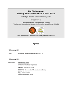 The Challenges of Security Sector Governance in West Africa
