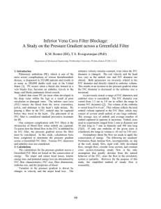 Inferior Vena Cava Filter Blockage:  K.M. Reuter (BS), T.S. Rvaigururajan (PhD)