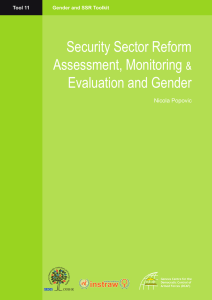 Security Sector Reform Assessment, Monitoring Evaluation and Gender &amp;