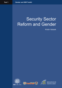 Security Sector Reform and Gender Kristin Valasek Tool 1
