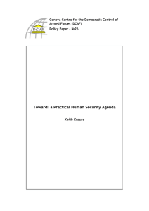Towards a Practical Human Security Agenda  Armed Forces (DCAF)