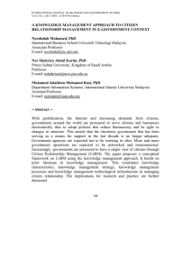 INTERNATIONAL JOURNAL OF eBUSINESS AND eGOVERNMENT STUDIES