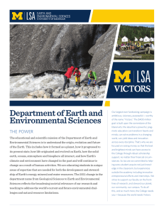 Department of Earth and Environmental Sciences