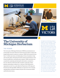 The University of Michigan Herbarium