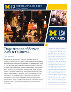 Department of Screen Arts &amp; Cultures