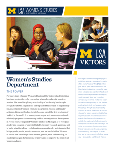 Women’s Studies Department