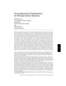 Group-Based Key Predistribution for Wireless Sensor Networks