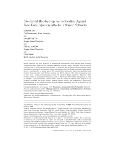 Interleaved Hop-by-Hop Authentication Against False Data Injection Attacks in Sensor Networks