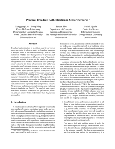 Practical Broadcast Authentication in Sensor Networks