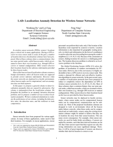 LAD: Localization Anomaly Detection for Wireless Sensor Networks