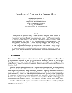 Learning Attack Strategies from Intrusion Alerts