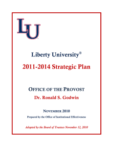 2011-2014 Strategic Plan Liberty University