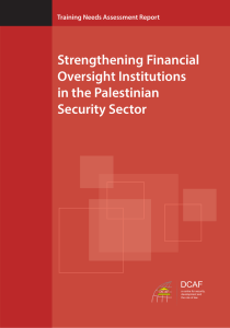 Strengthening Financial Oversight Institutions in the Palestinian Security Sector