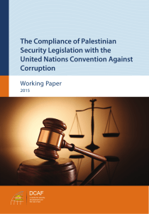 The Compliance of Palestinian Security Legislation with the United Nations Convention Against Corruption