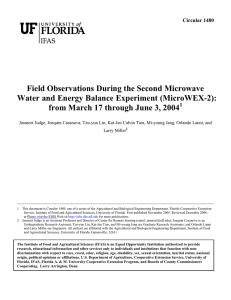 Field Observations During the Second Microwave