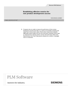 Establishing effective metrics for new product development success