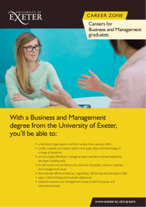 With a Business and Management degree from the University of Exeter,