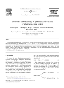 Electronic spectroscopy of predissociative states of platinum oxide cation Ricardo B. Metz