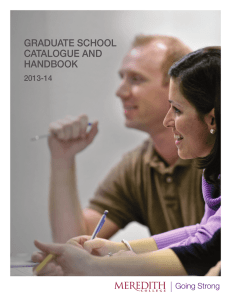 Graduate School cataloGue and handbook 2013-14