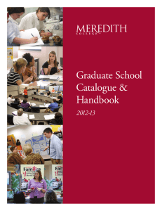 Graduate School Catalogue &amp; Handbook 2012-13