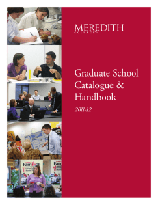 Graduate School Catalogue &amp; Handbook 2011-12