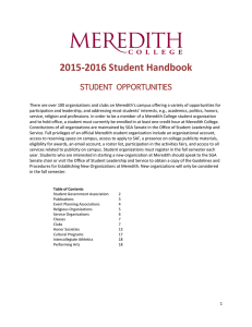 2015-2016 Student Handbook STUDENT OPPORTUNITIES