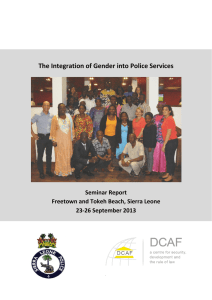 The Integration of Gender into Police Services Seminar Report