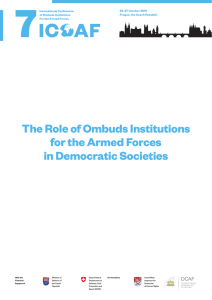 The Role of Ombuds Institutions for the Armed Forces in Democratic Societies