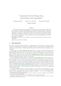 Capacitated network design using general flow-cutset inequalities &lowast; Christian Raack