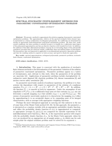 SPECTRAL STOCHASTIC FINITE-ELEMENT METHODS FOR PARAMETRIC CONSTRAINED OPTIMIZATION PROBLEMS Preprint ANL/MCS-P1379-1006