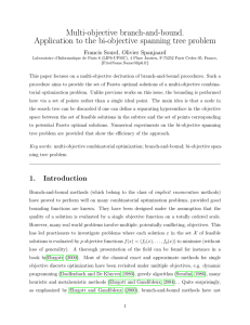 Multi-objective branch-and-bound. Application to the bi-objective spanning tree problem