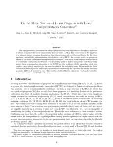 On the Global Solution of Linear Programs with Linear Complementarity Constraints ∗†