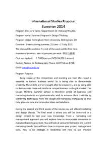 International Studies Proposal  Summer 2014