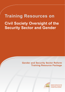 Training Resources on Civil Society Oversight of the Security Sector and Gender
