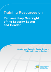 Training Resources on Parliamentary Oversight of the Security Sector and Gender