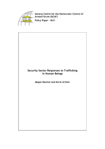 Security Sector Responses to Trafficking in Human Beings