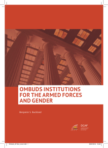 OMBUDS INSTITUTIONS FOR THE ARMED FORCES AND GENDER DCAF