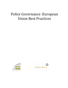   Police Governance :European  Union Best Practices       