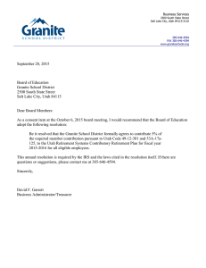 September 28, 2015 Board of Education Granite School District