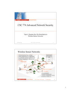 CSC 774 Advanced Network Security Wireless Sensor Networks