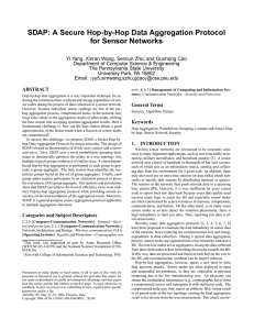 SDAP: A Secure Hop-by-Hop Data Aggregation Protocol for Sensor Networks