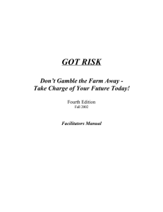 GOT RISK Don’t Gamble the Farm Away - Fourth Edition