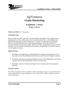AgVentures Grain Marketing Facilitator’s Notes