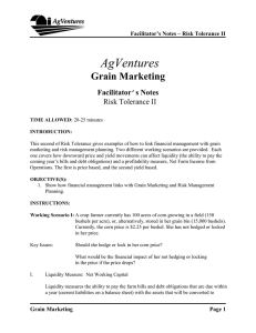 AgVentures Grain Marketing Facilitator’s Notes