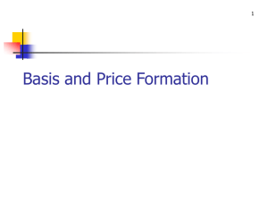 Basis and Price Formation 1