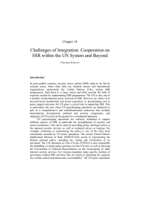Challenges of Integration: Cooperation on Chapter 10