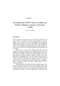 Revisiting the OSCE Code of Conduct on Politico-Military Aspects of Security (1994)