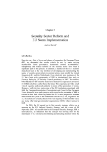 Security Sector Reform and EU Norm Implementation Chapter 5