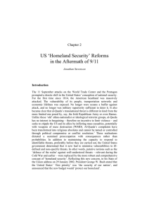 US ‘Homeland Security’ Reforms in the Aftermath of 9/11 Chapter 2